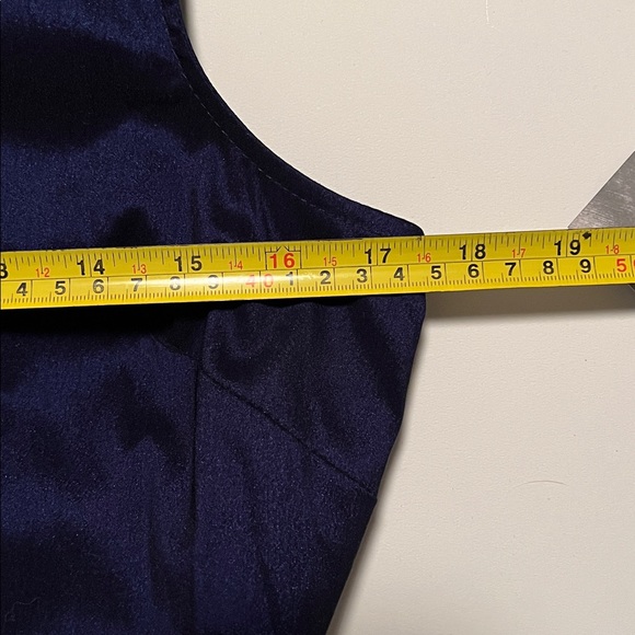 Samuel Dong Women's Navy Ruffle Front Twirl Style Dress, Medium - Picture 8 of 8